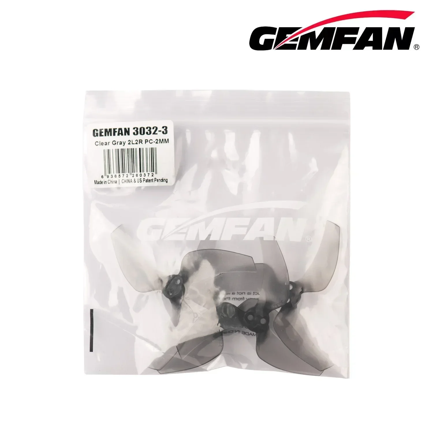 GEMFAN 3032-3 3inch Tri-blade Propellers, 3inch, 3.2in Pitch, 1.8g, 2mm Bore, 2CW+2CCW, for DJI Avata 2 Drones