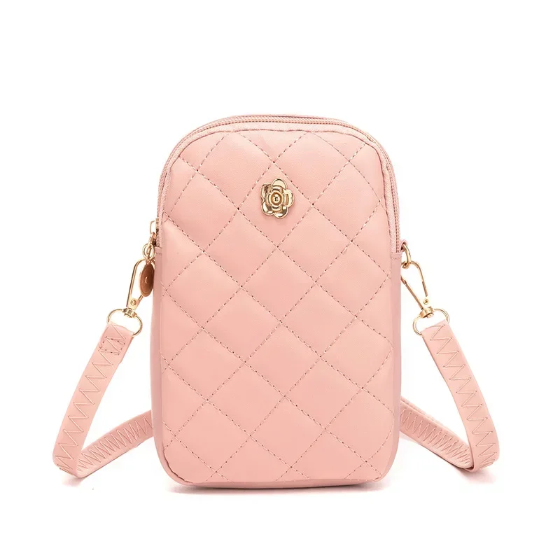 New PU Crossbody Bag Hundred and Simple Handbag Mini Women\'s Cell Phone Bag Shoulder Bag Summer Small Square Bag