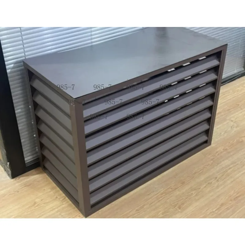 Aluminum Alloy Air Conditioner Outer Machine Cover, Rainproof Vent Louver, Electric & Manual Outdoor Unit Protective Cover