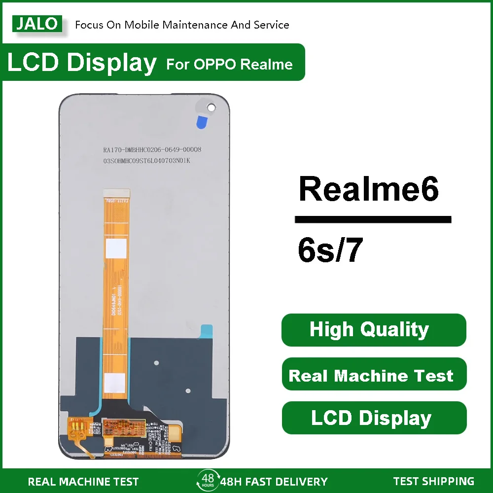 مجموعة شاشة JALO مناسبة لـ OPPO Realme 3PRO 5PRO 6 6S 7 شاشة عرض متكاملة شاشة LCD تعمل باللمس استبدال لوحة ال سي دي