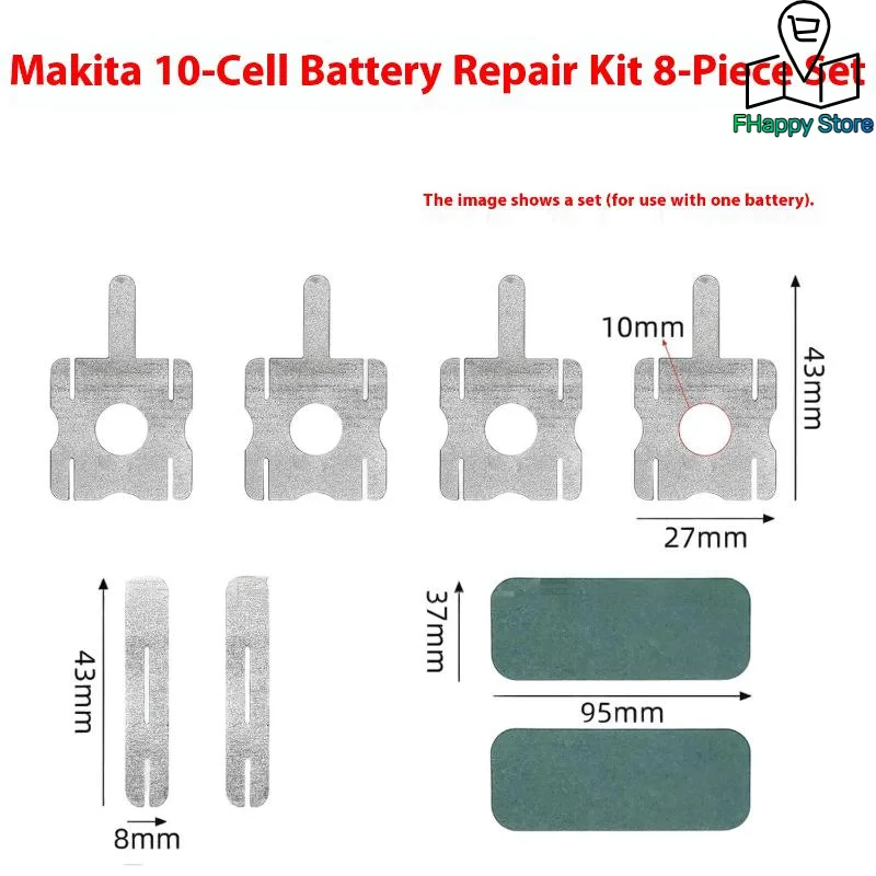 8Pcs Metal Spot Welding Connection Nickel Sheet Nickel Tabs Repair Accessories For DIY 18650 Lithium Battery Pack