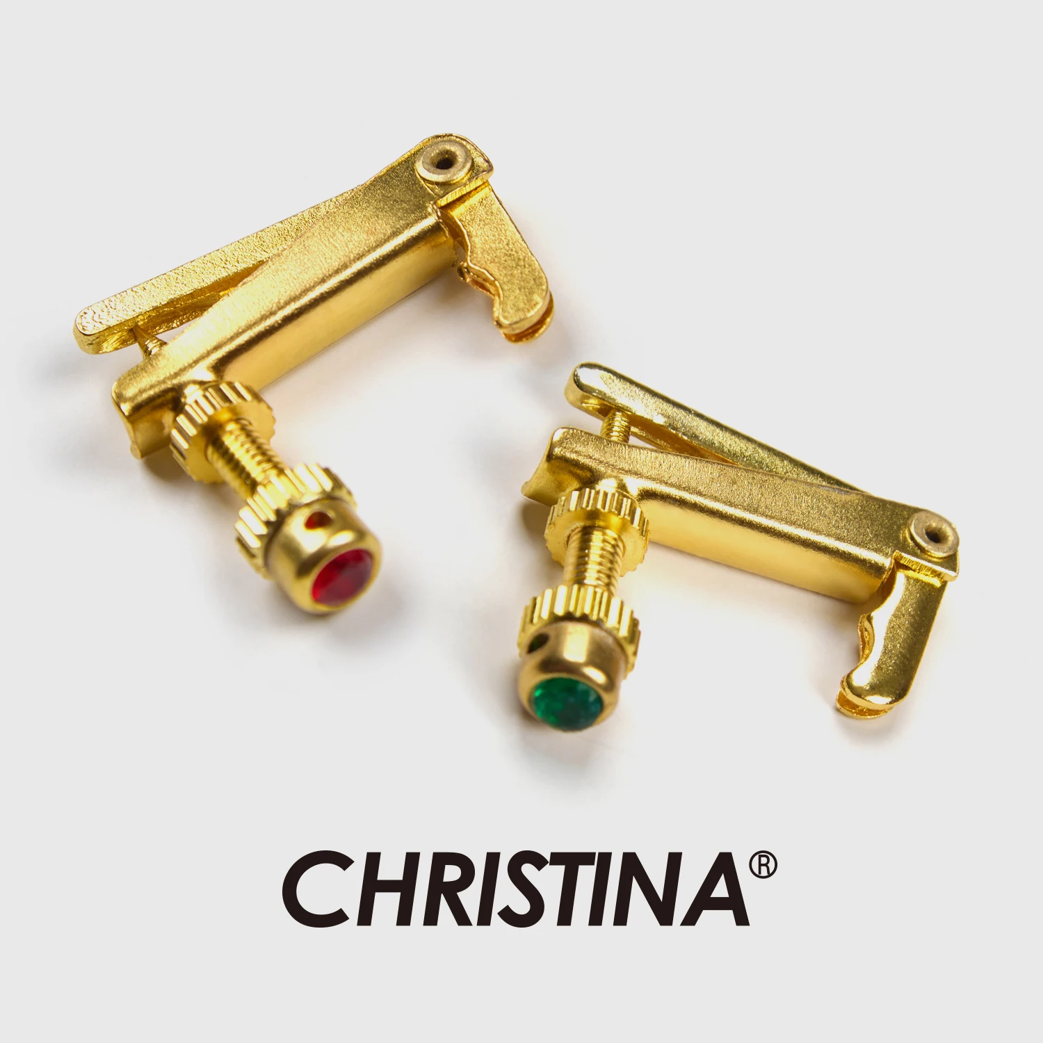 CHRISTINA New Style Violin Fine Tuner Adjuster 4/4 Size Alloy Steel Inlaid with Rhinestone Available in 5 Colors, 1 Piece