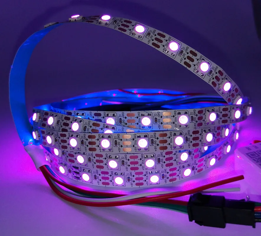 5m WS2812B Smart LED Pixel Strip, Black/White PCB, 30/60/144 LEDs/m WS2813 WS2812 30/60/144 Pixels, IP30/IP65/IP67 DC5V