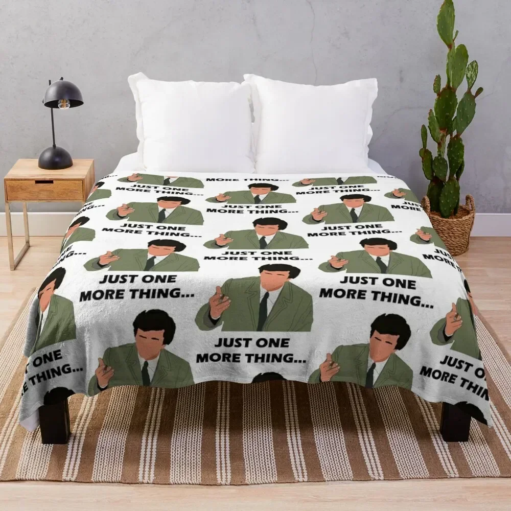 

Columbo Just One More Thing (Black) Throw Blanket Blankets For Sofas Furry Soft Baby Blankets