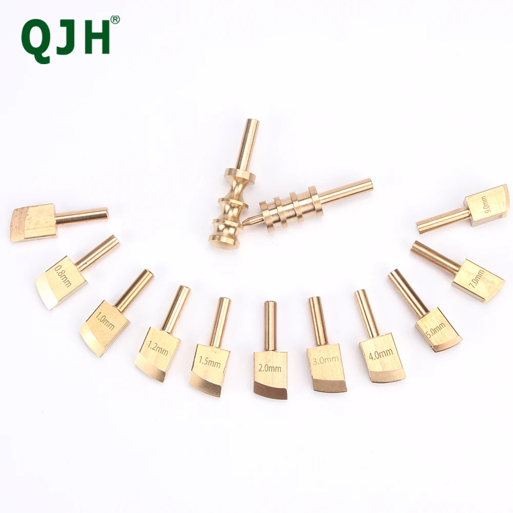 1PCS Leather Edge Soldering Iron Brass Head DIY Pressure Edge Sealing Tool for DIY Leather Edging