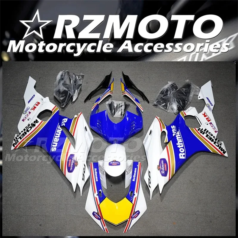 4Gifts New ABS Fairings Kit Fit for YAMAHA R6 2017 2018 2019 2020 2021 2022 17 18 19 20 21 22 23 24 Bodywork Set Blue White