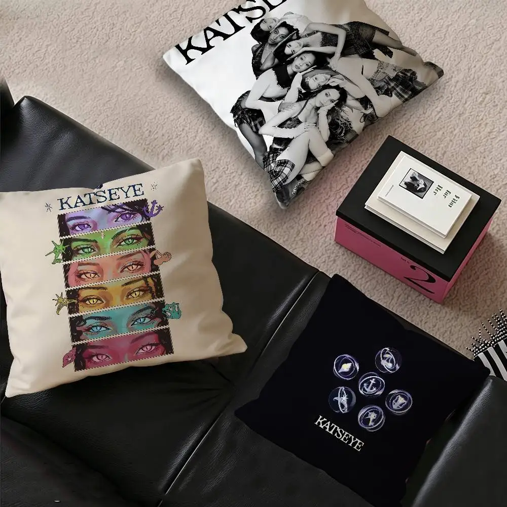 

Korea Kpop Band K-Katseye Pillow Gifts Home Office Furnishings Bedroom Sofa Car Cushion Cover case 45x45cm
