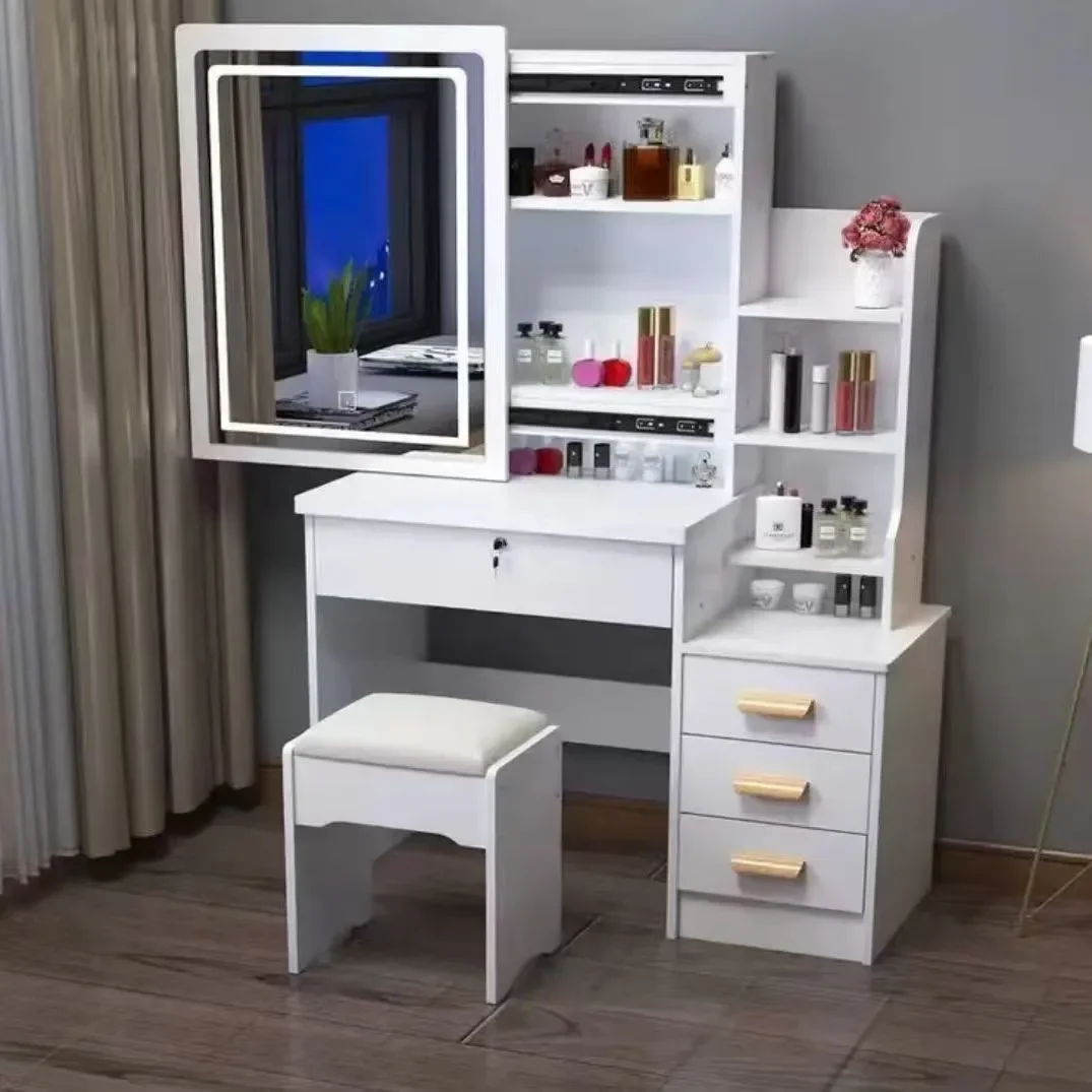 Small apartment mini high-end bedroom assembly makeup table storage cabinet modern simple makeup cabinet Internet celebrity make