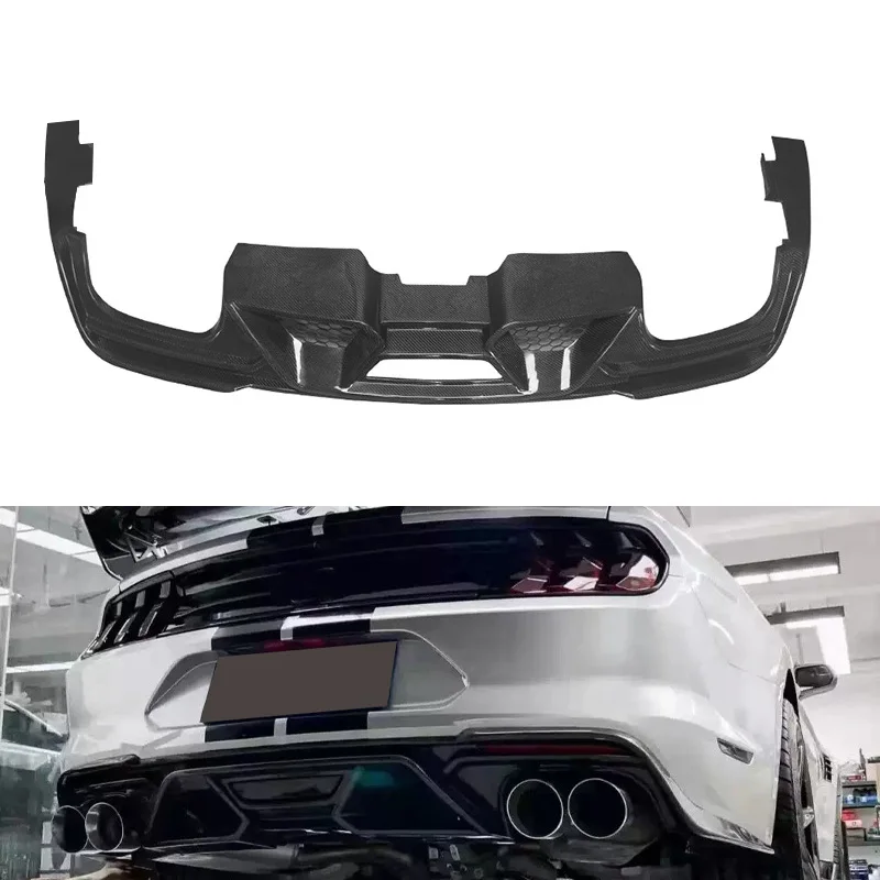 

GT500 Carbon Fiber Fibre Rear Bumper Splitter Lip Diffuser For Ford Mustang GT500 MACHE 2018-2022