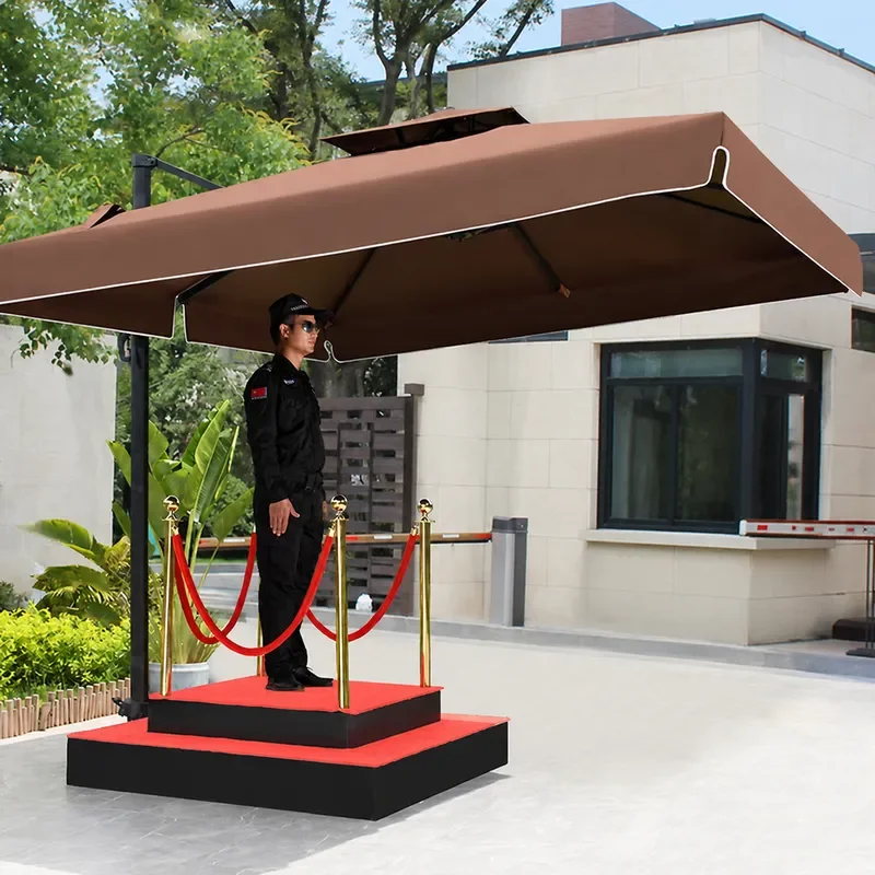 Outdoor Roman Umbrella for Security Station Advertising Stall Property Guard Box Commercial Courtyard Parasol