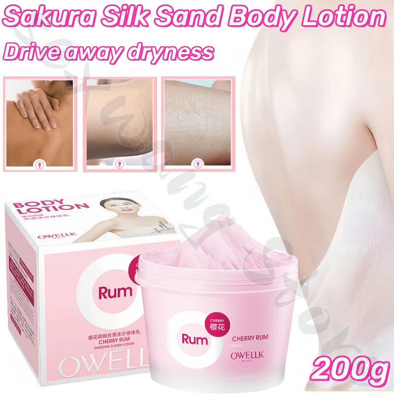 Ouwakou Cherry Blossom Hydrating Body Lotion improves dull, rough and flaky skin and can be used all over the body 200g