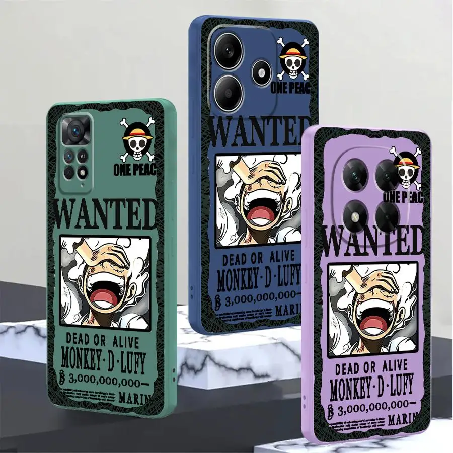 Phone Cover Case for Xiaomi Redmi Note 15 Pro Plus 14 12S 8 9 Note 14 13 11S 11 12 9S 10 Lite Anime Ones Pieces