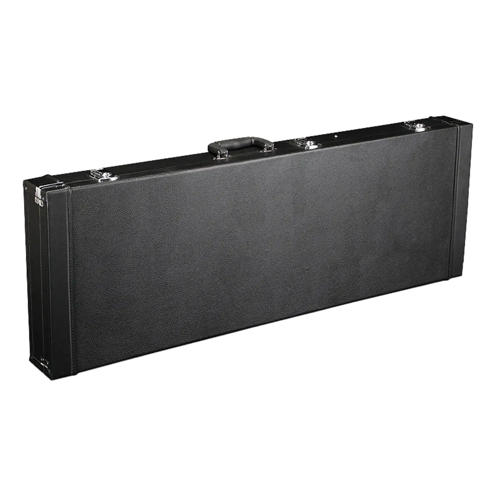 Electric Guitar Bass Hard Case PU Leather Wooden Protective Carrying Bag for Musicians Accessories and Storage