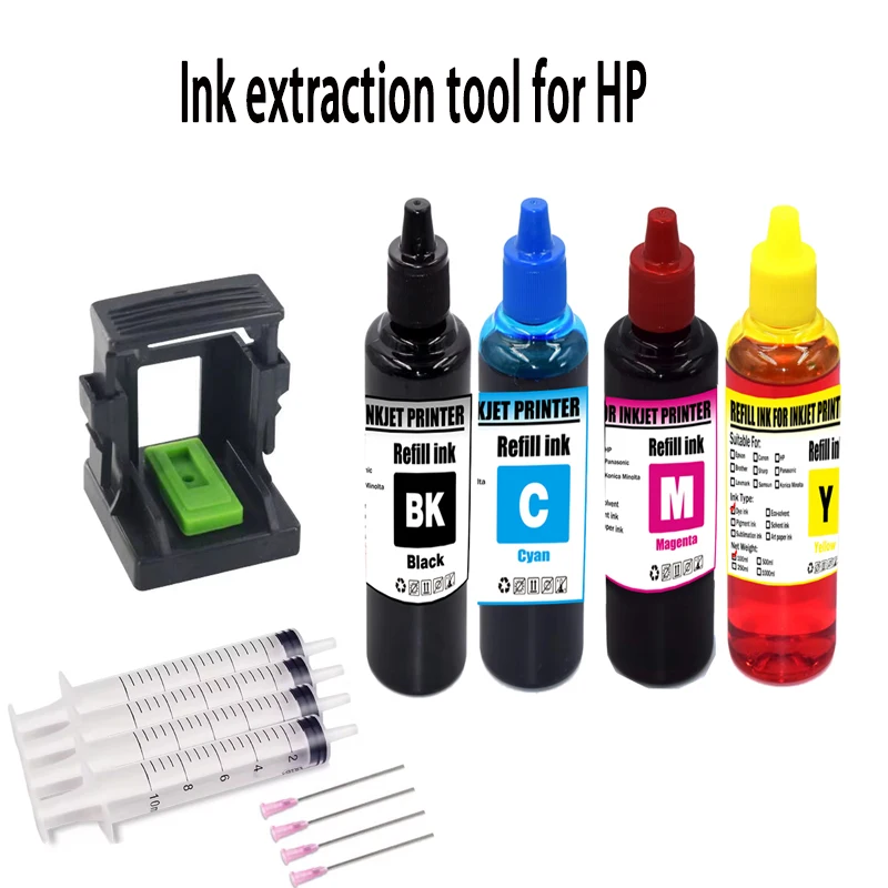 Dye Ink Refill Kit 100ML for HP 60 61 62 63 21 22 802 803 805 680 682 65 67 46 47 123 678 816 814 664 901 304 860 Printer Ciss