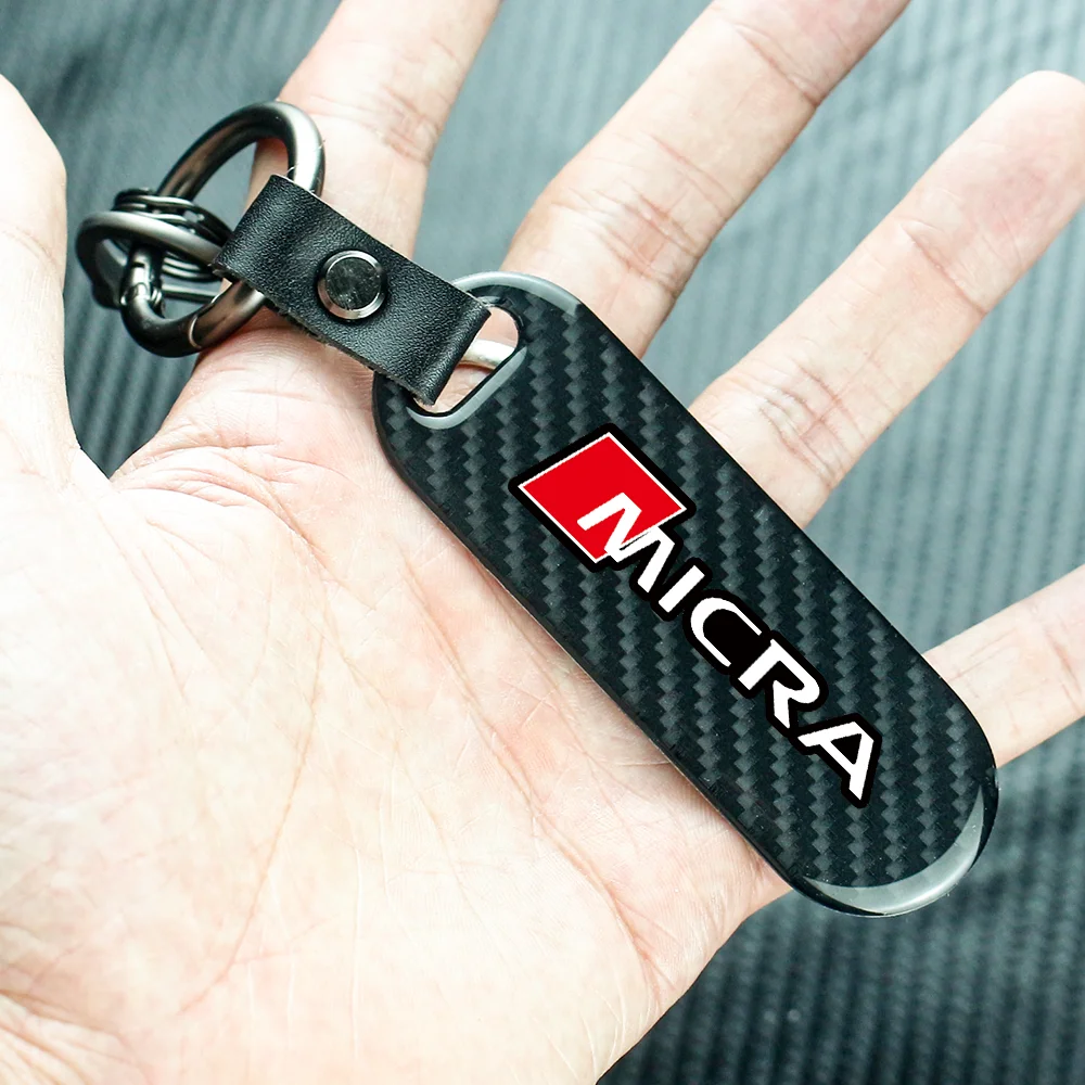 

Car Key Carbon Fiber Rope Car Keychain Key Chain Pendant Keyring Horseshoe Buckle For Nissan MICRA Auto Accessories