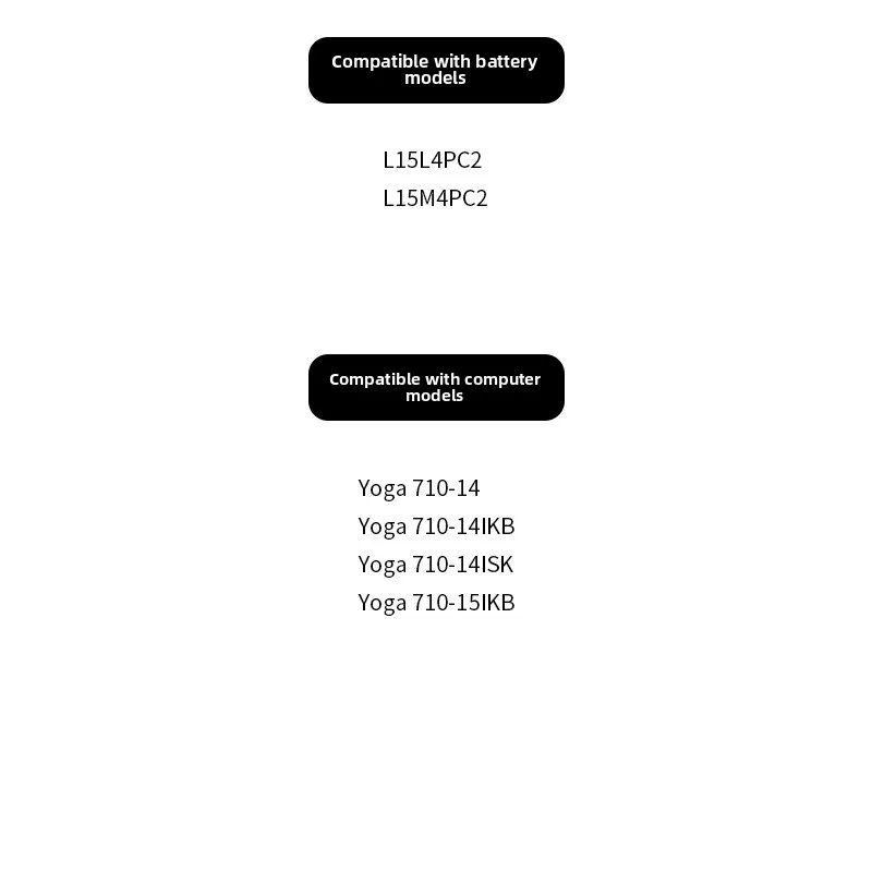 L15M4PC2 L15L4PC2 بطارية الكمبيوتر المحمول لينوفو ثينك باد اليوغا 710-14IKB 710-14ISK 710-15IKB 710-15ISK 710-14ISK-IFI 710-14ISK-ISE #4