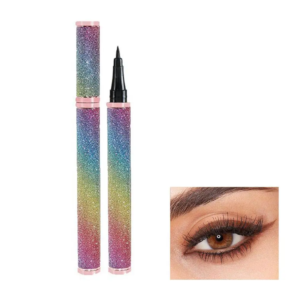 Eyeliner matita Eyeliner liquido Eyeliner impermeabile a prova di sbavature asciugatura rapida 12 ore indossare Eyeliner caffè nero per frecce