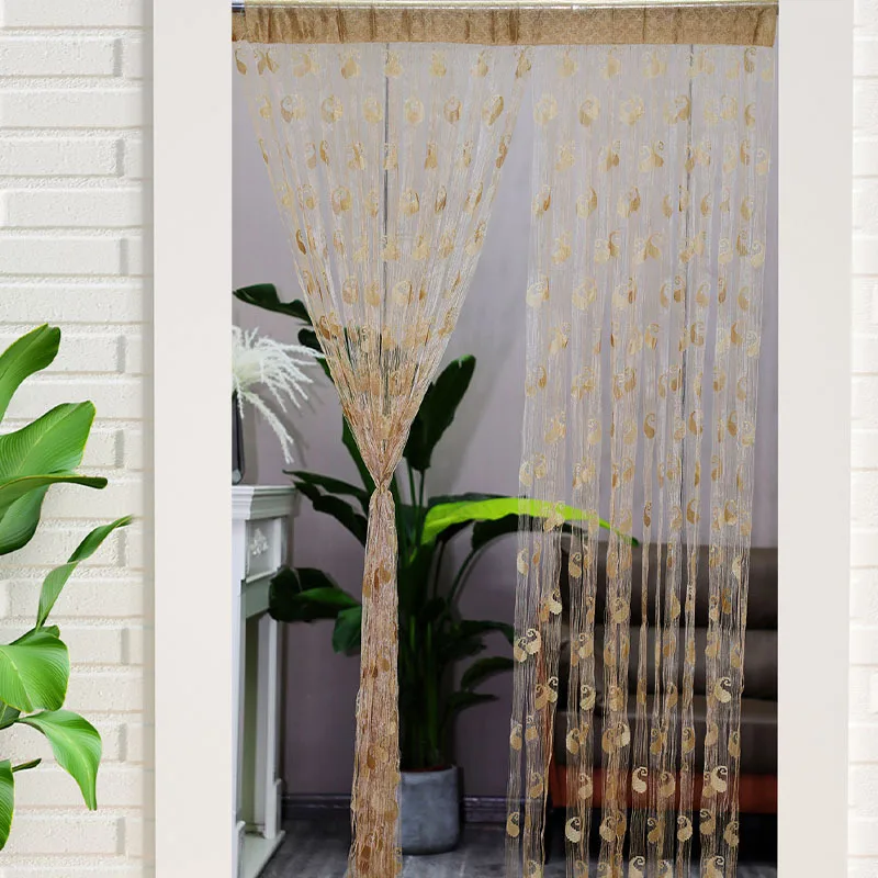 2PCS Earring Pattern Tassel Thread Curtain Home Bedroom Bathroom Door Curtain Wholesale Decoration Living Room Partition Curtain