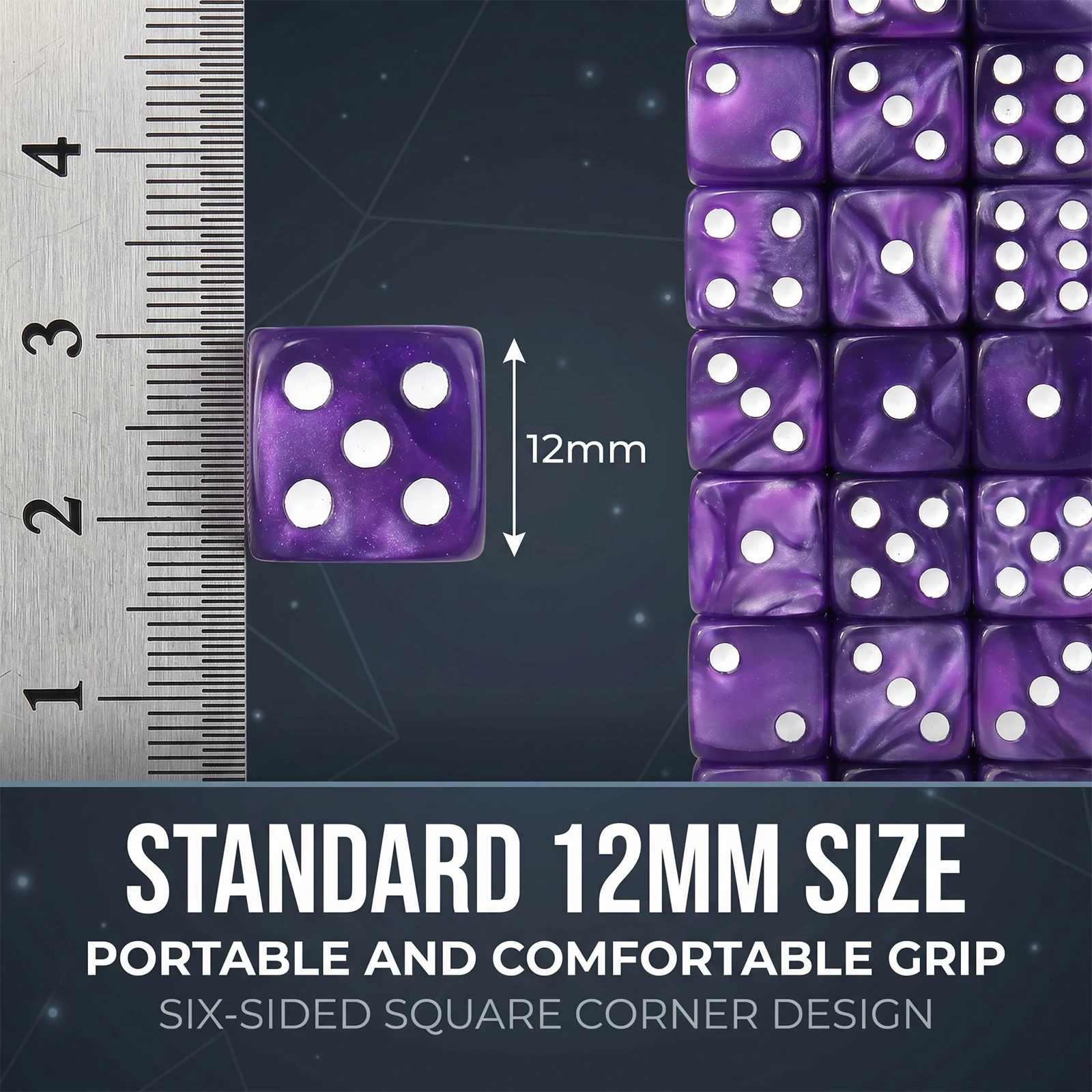 100pcs 12mm Purple Dice Set Fa - Party Games Adults Drinking ulasan dan harga