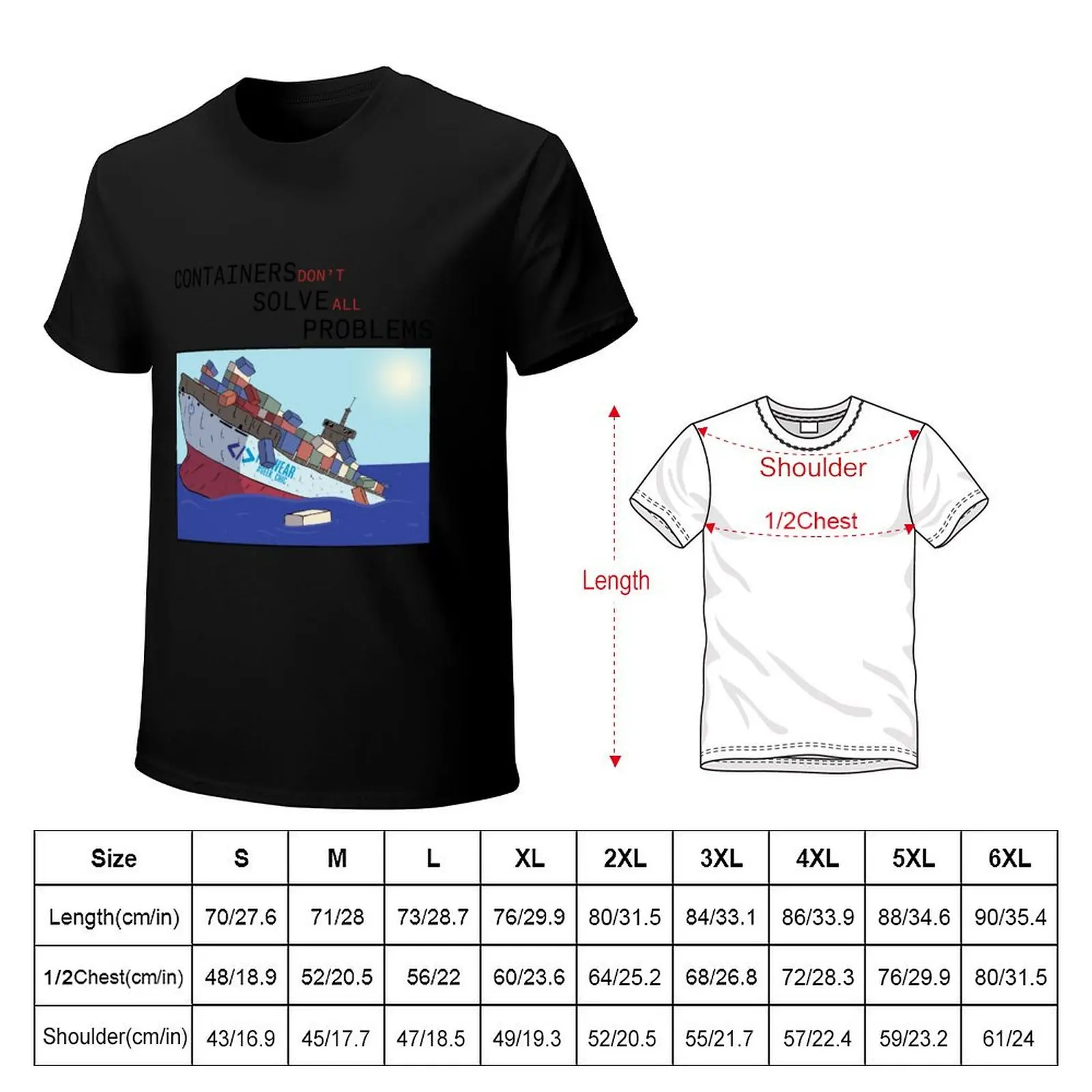 [IT-Wear] Containers Solve Problems T-Shirt Classic Print Short Sleeve Shirt