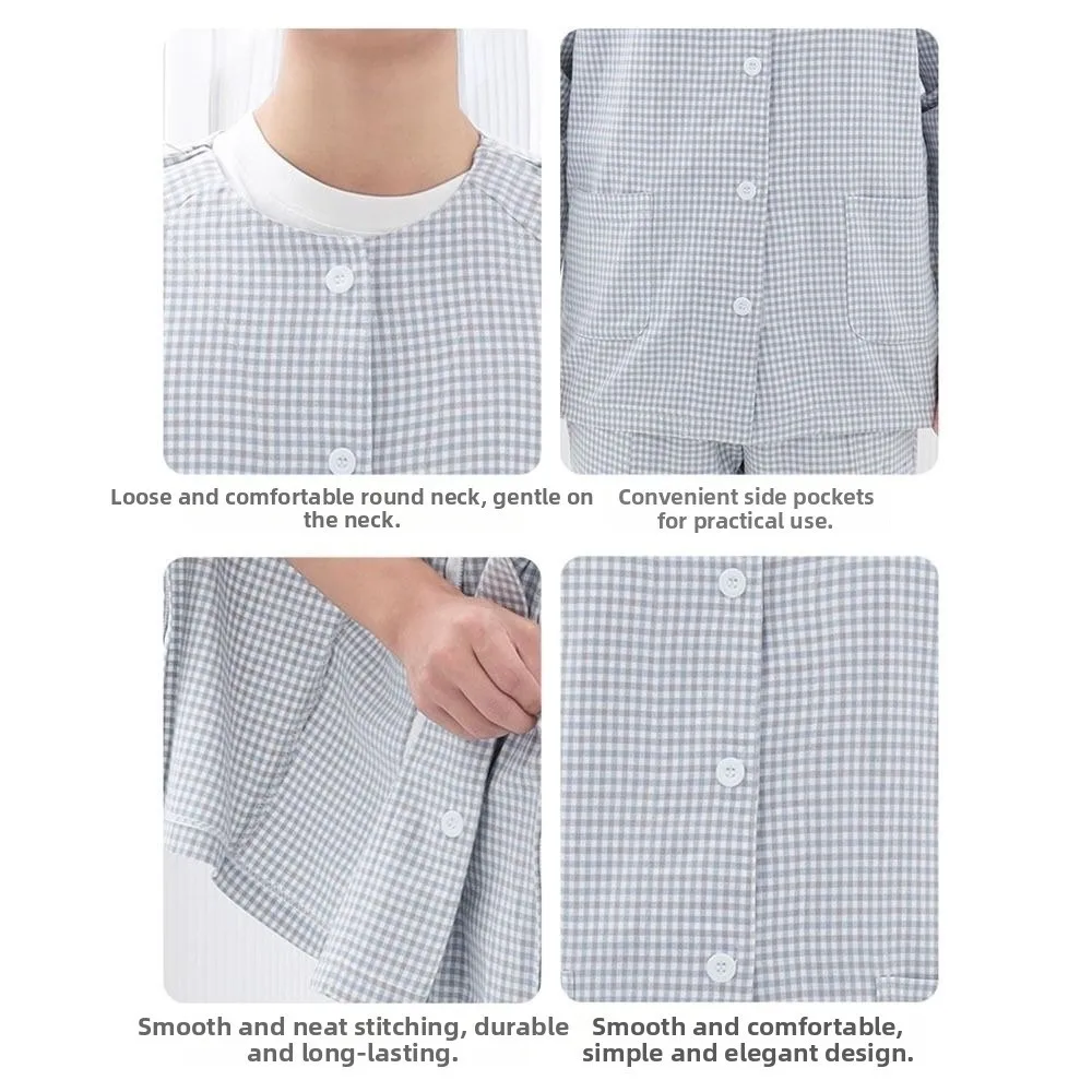 Convenient Bedridden Elderly Care Clothing Washable Skin-Friendly Patient Gown Comfortable Soft Tear Away Recovery T-Shirt