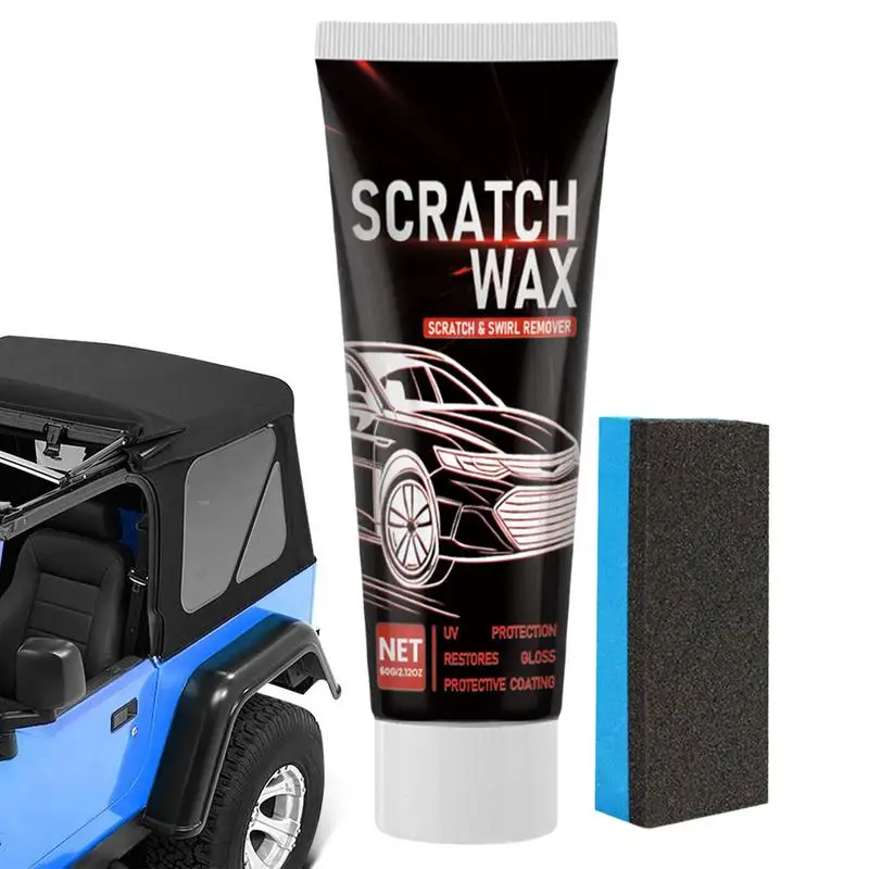 

Car Scratch Repair Wax Auto Paint Polish And Renew Kit Car Paint Scratch Repair Wax With Sponge Paint Polisher For Car Paint