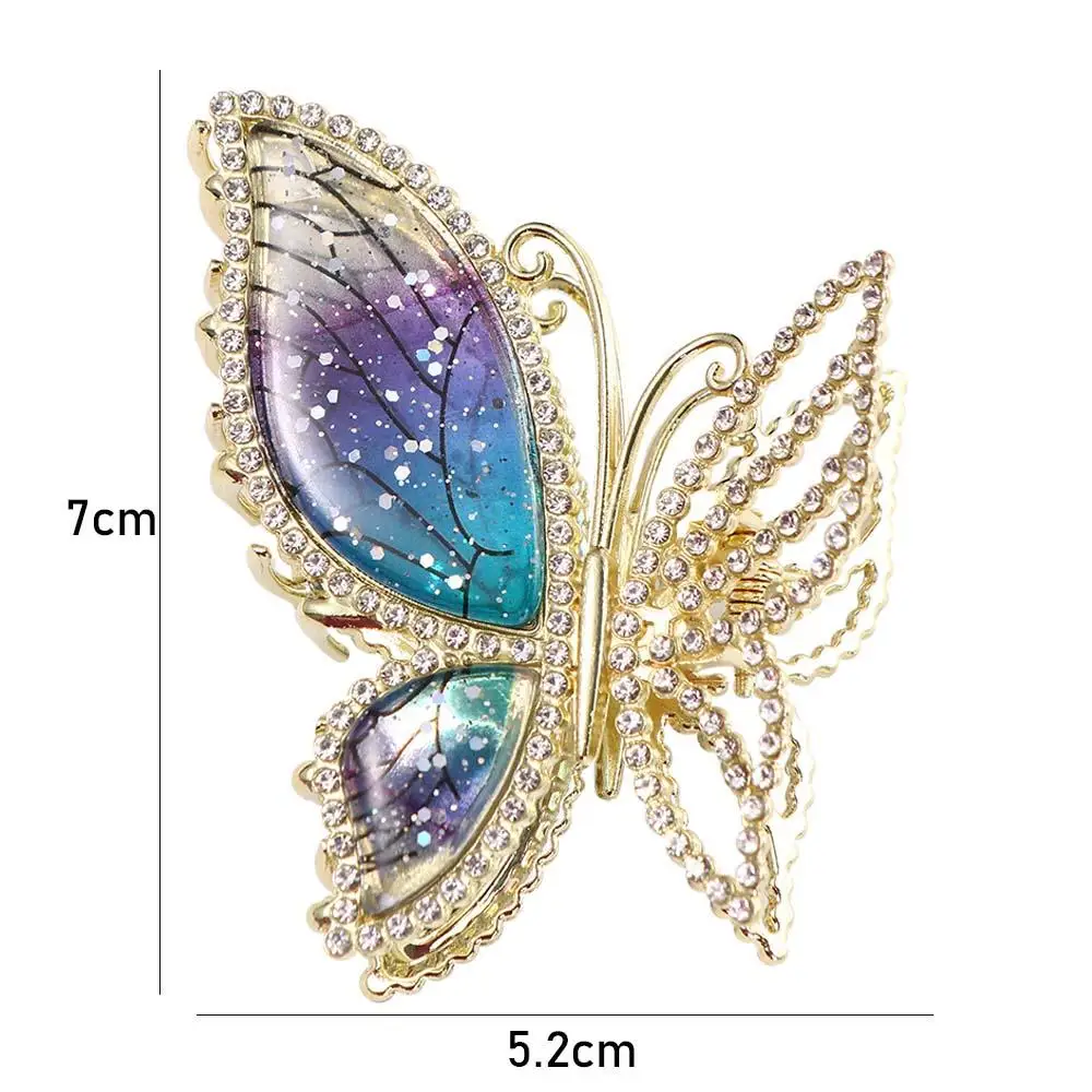 1Pc Exquisite Trendy Butterfly Hairpin Female Girl Delicate Vintage Pearl Barrettes Luxury Metal Women Headwear Fashion Jewelry