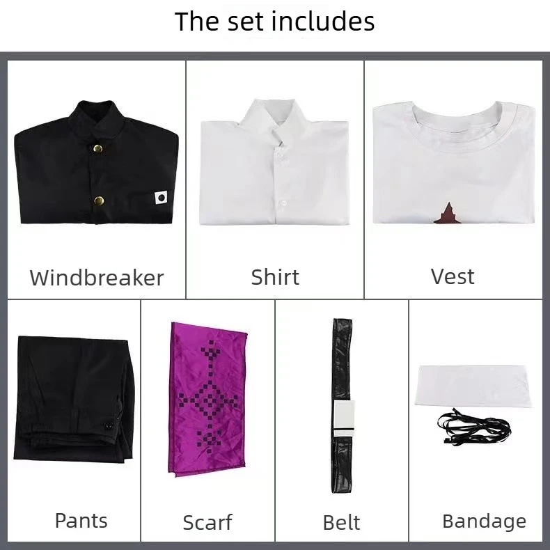 Anime Danganronpa Goodbye Despair Gundham Tanaka Cosplay Costume Men Women Jacket Coat Sarf Uniform Set Halloween Carnival Suit view 6
