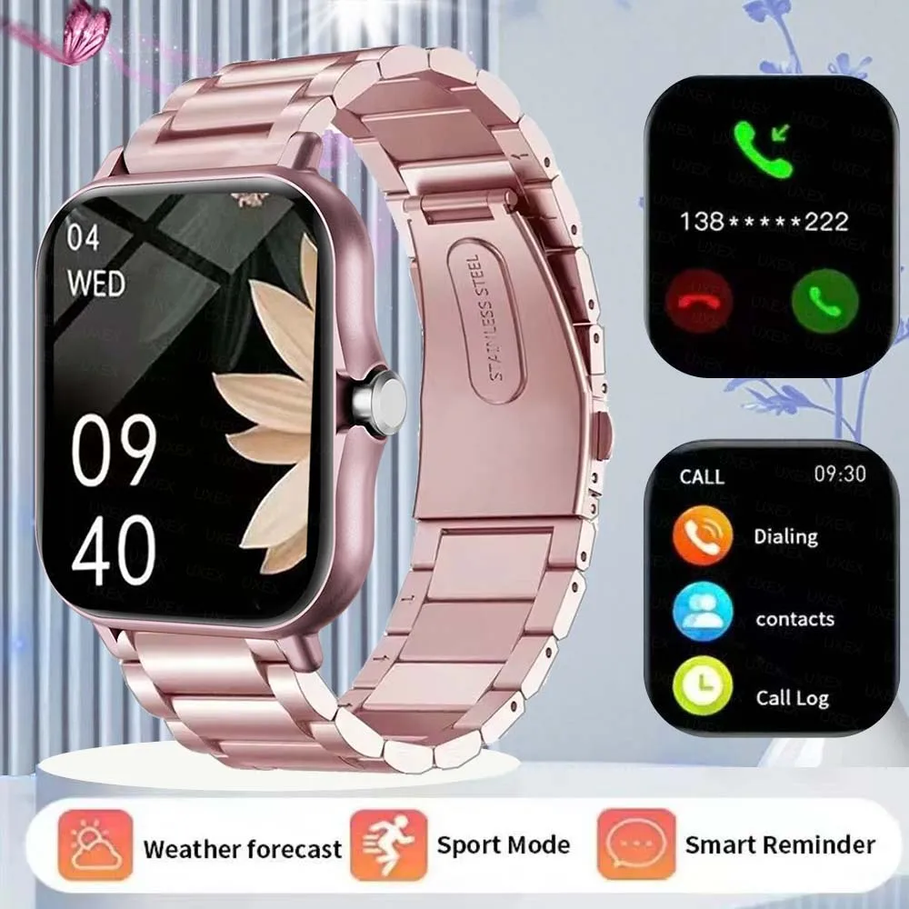 Woman Electronic Smart Watch BT Call 1.83 Inch Touch Screen Monitor Smartwatch Fitness Tracker Sport Watches For Man Android IOS