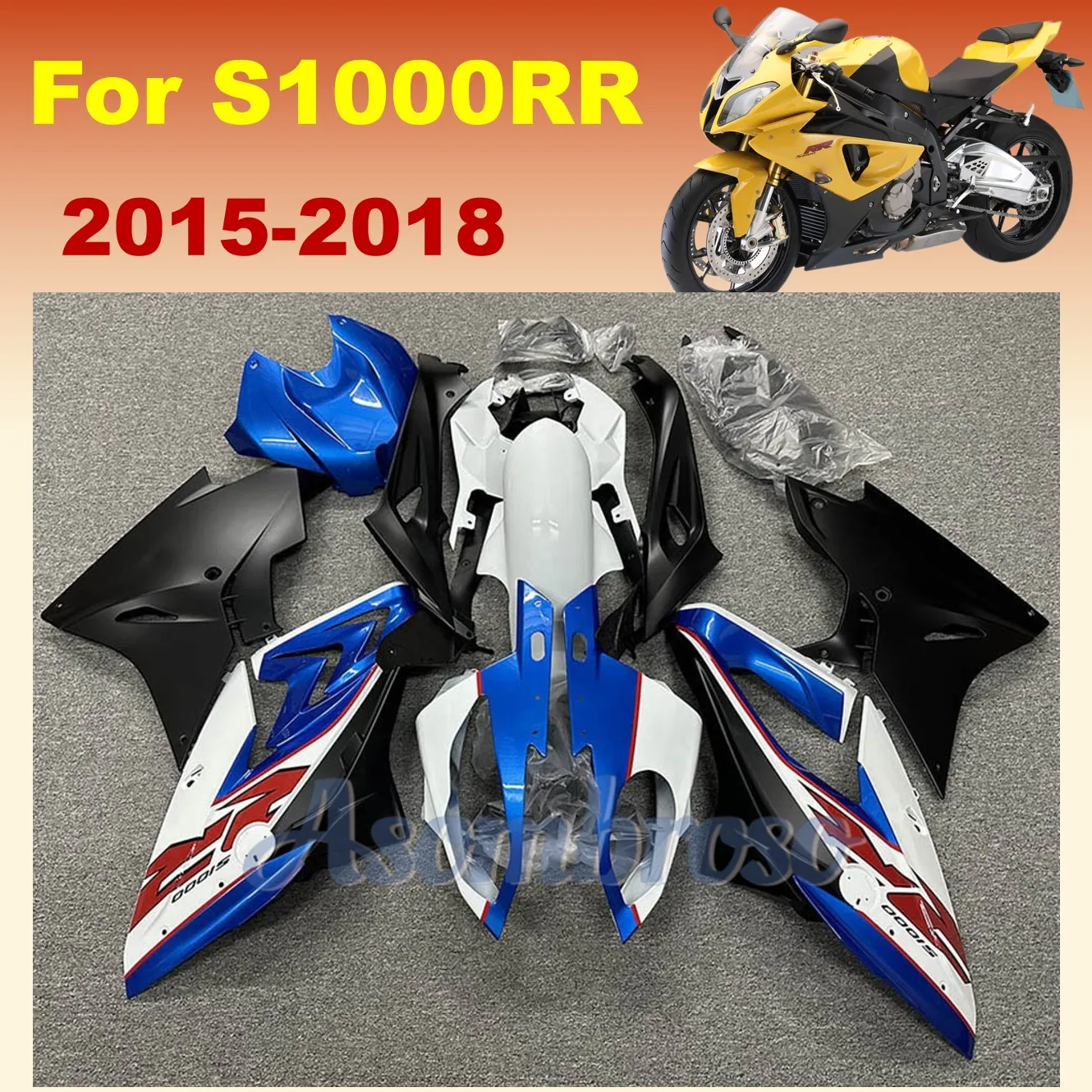 New Plastic Fender Fairing Body Kits for S1000RR 2015 2016 2018 2017 S1000 RR 15 16 17 18 Chinese OEM Fairings kit