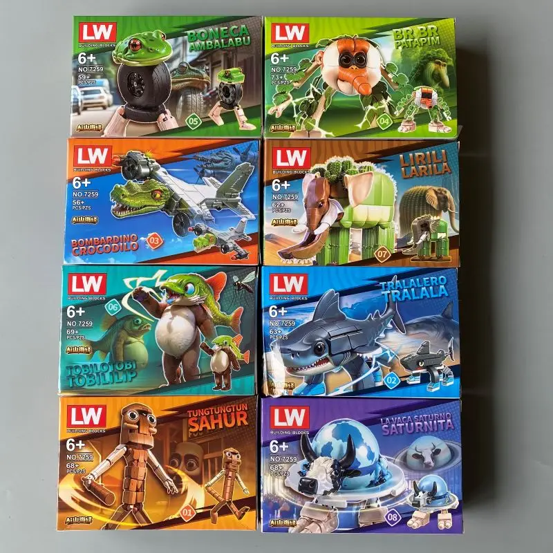 Foreign Monster ark Crocodile Sti Man Assembly Model Toy ular Building Blos Plastic Puzzles Suitable for Ages 6 And ...