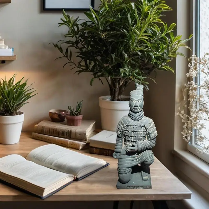 Terracotta Warriors Model China Qin Dynasty Clay Statues Collectible Figurines for Desktop Bookcase Dining Table Study Bedroom