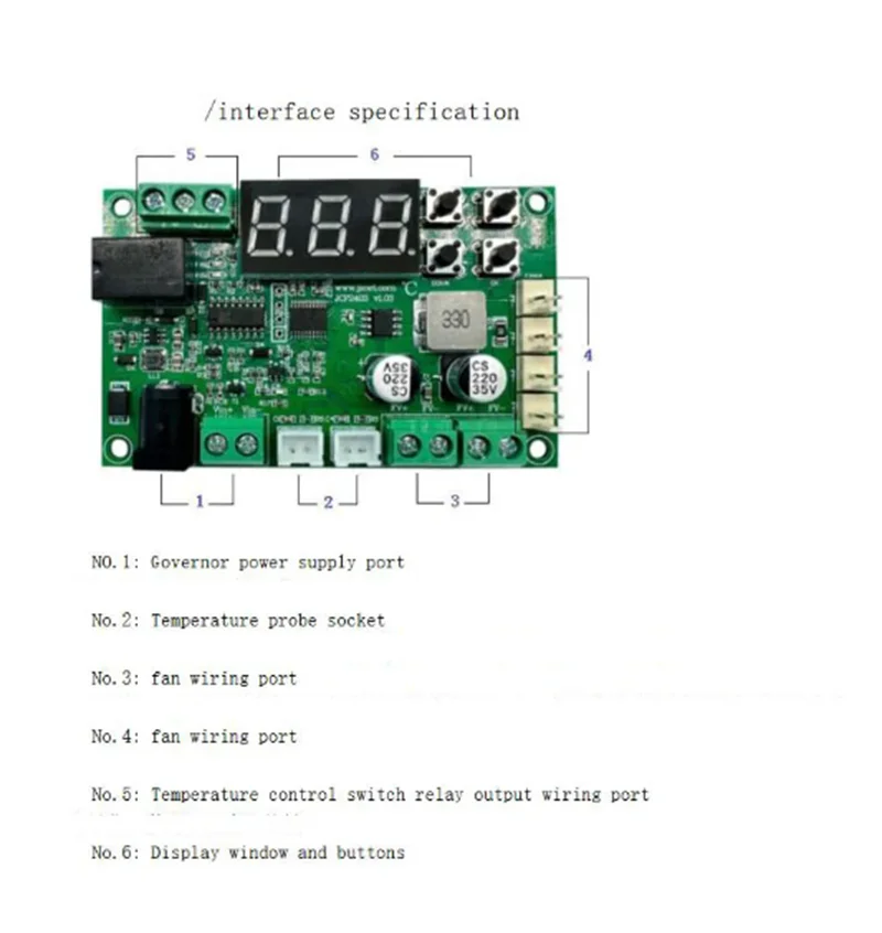 DC 12V 24V 3A FAN temperature control W digital TEMP display speed regulation PC Chassis cpu graphics card cooling fan governor