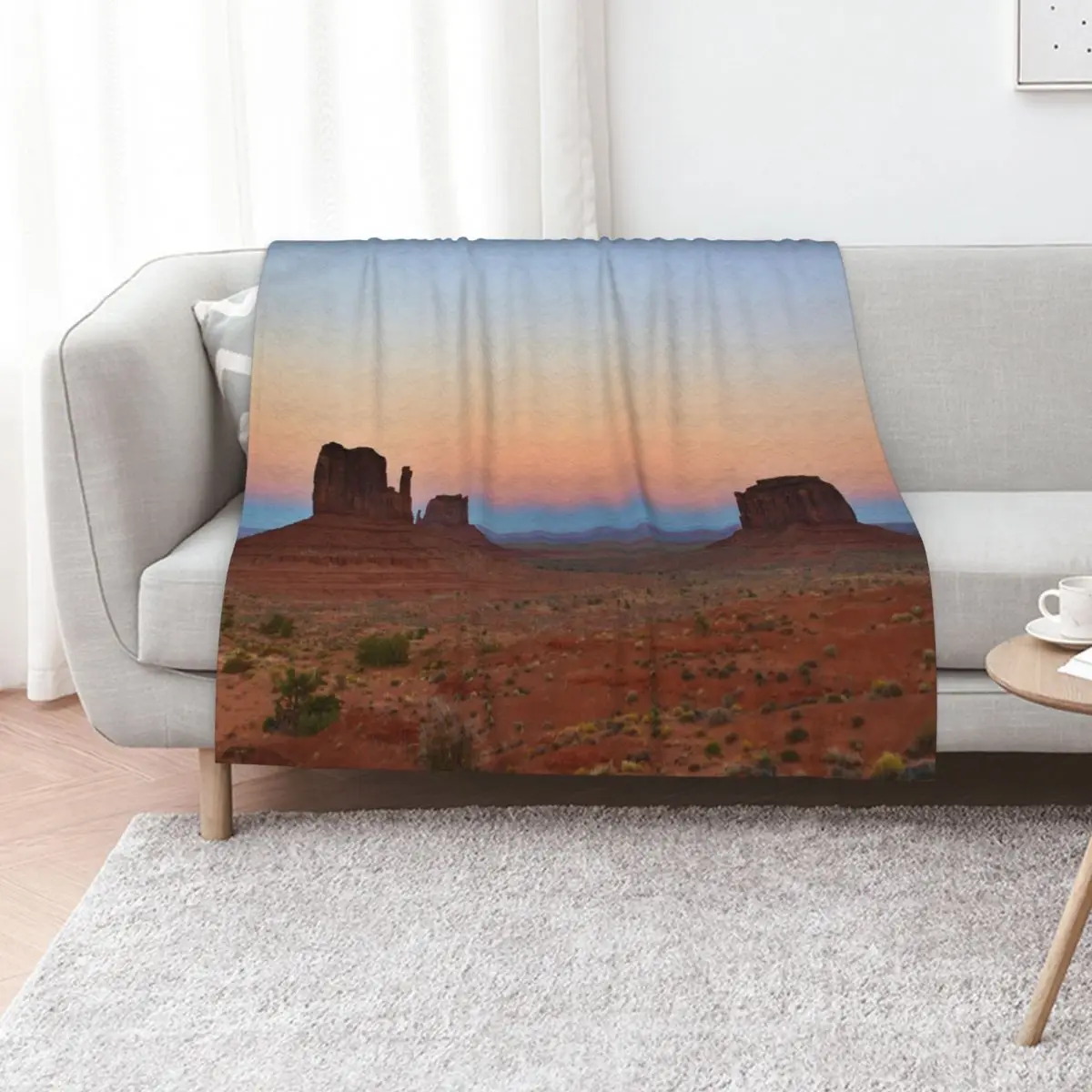 

Monument Valley, Navajo Tribal Park, Utah, Arizona Throw Blanket Cozy Sofa Blanket for TV Watching Napping