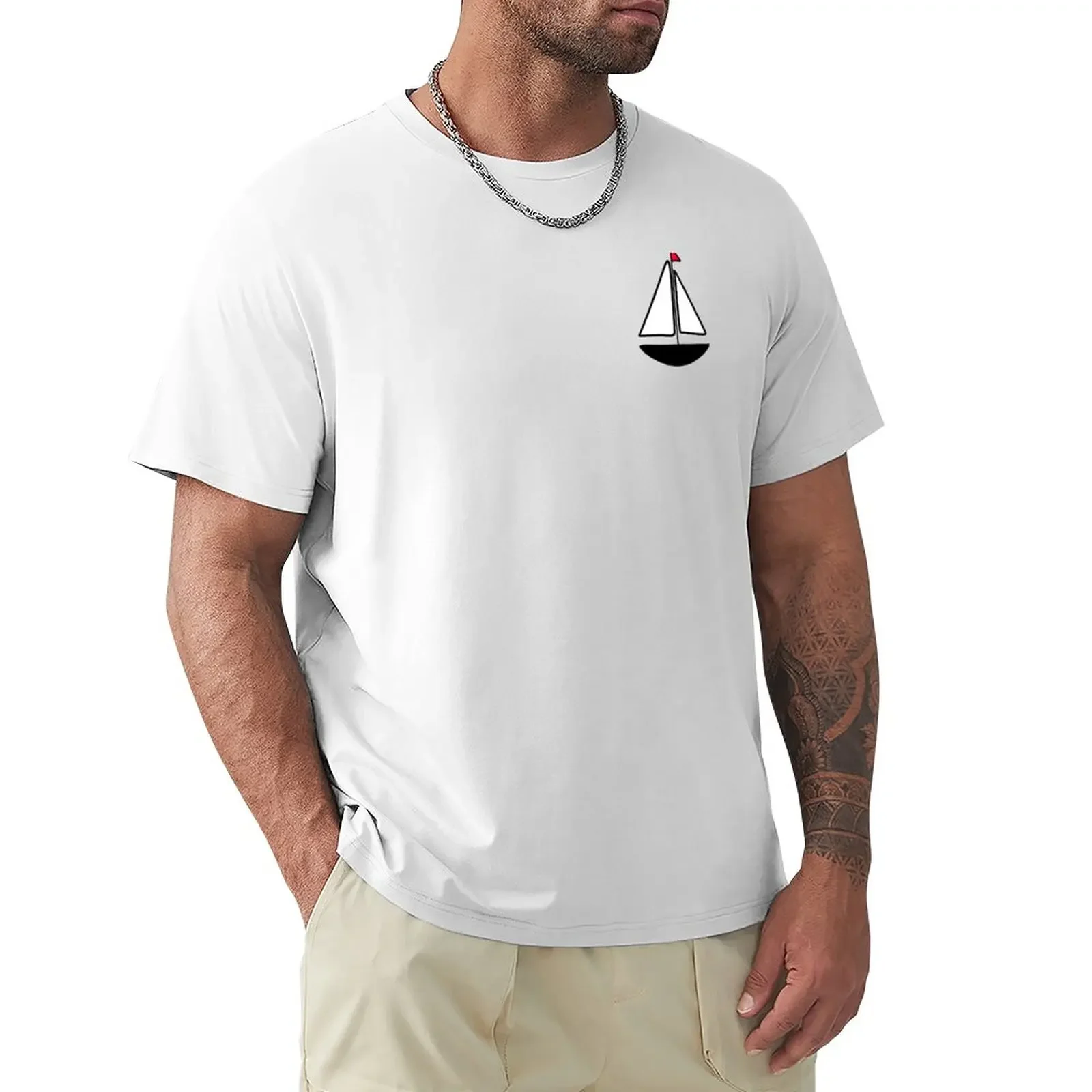 Simple Sailboat T-Shirt oversizeds animal prinfor boys cute tops men clothings