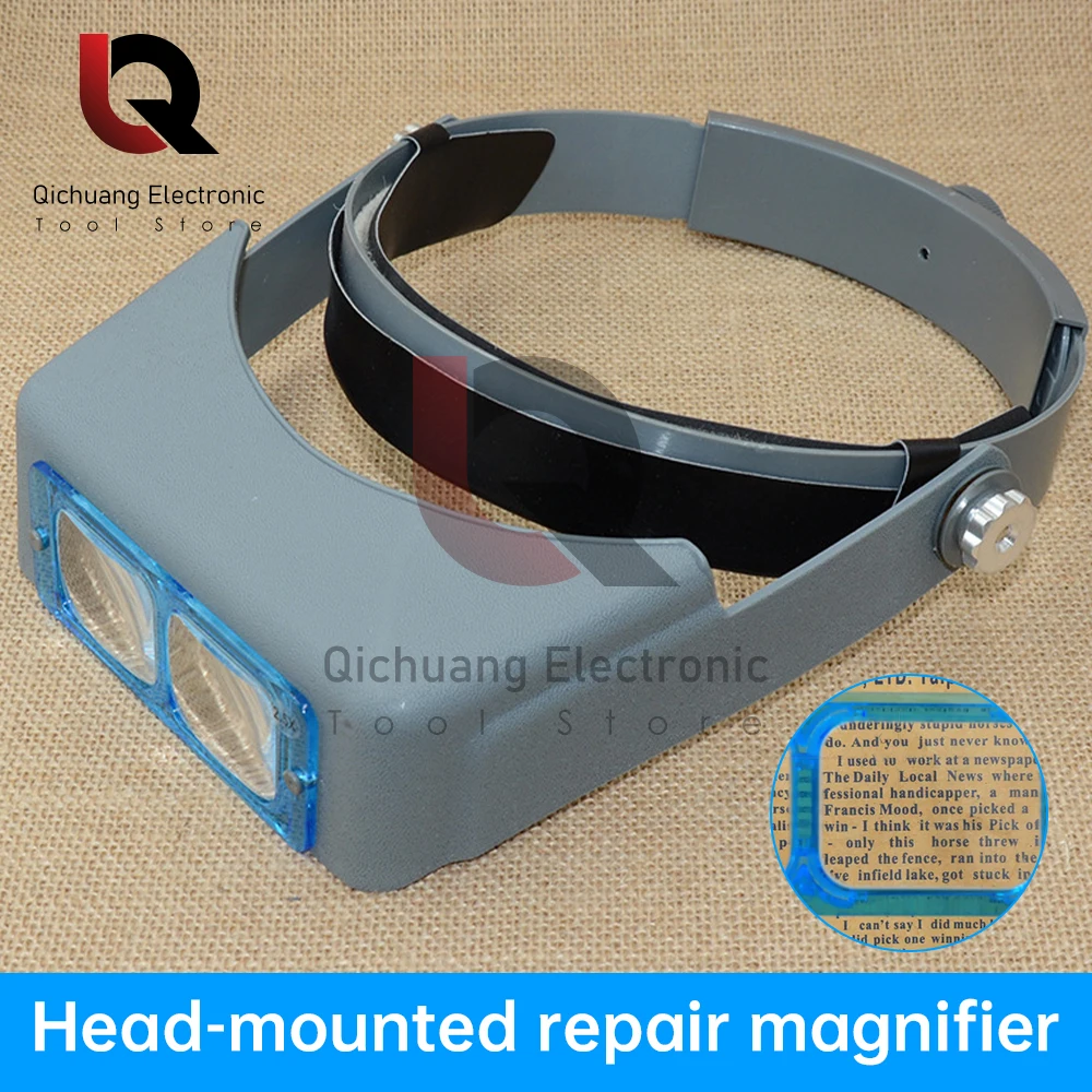 1.5X 2X 2.5X 3.5X Professional Head Wearing Magnifier Eye Loupe 4 Lens Magnifier For Watch Repair Jewelry Making Welding