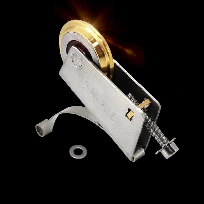 2PCS Sliding Door Track Pulley Wardrobe Door Pulley Lower Wheel Sliding Door Stainless Steel Wheel Glass Door Bathroom Roller