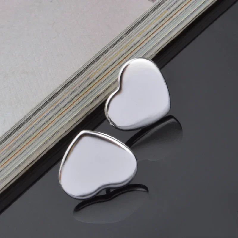 Hot Charms Fashion Jewelry 925 Sterling Silver Romantic Heart Studs Earrings for Woman Party Wedding Holiday Gifts