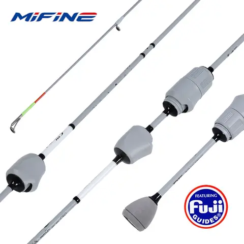 Vara de Pesca Mifine GHOST BLADE XUL Ultraleve de Ação Rápida 0.2-0.6g Fibra de Carbono 30T com Passadores Fuji e Pontas Tubulares para Pesca de Truta 1.93M