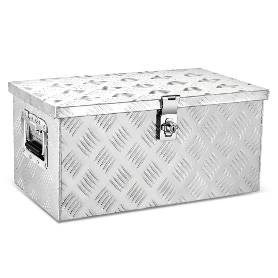 

Алюминиевый ящик для хранения инструментов 20x10x12 для кузова пикапа/прицепа с боковой ручкой для надежной и долговечной организации инструментов
