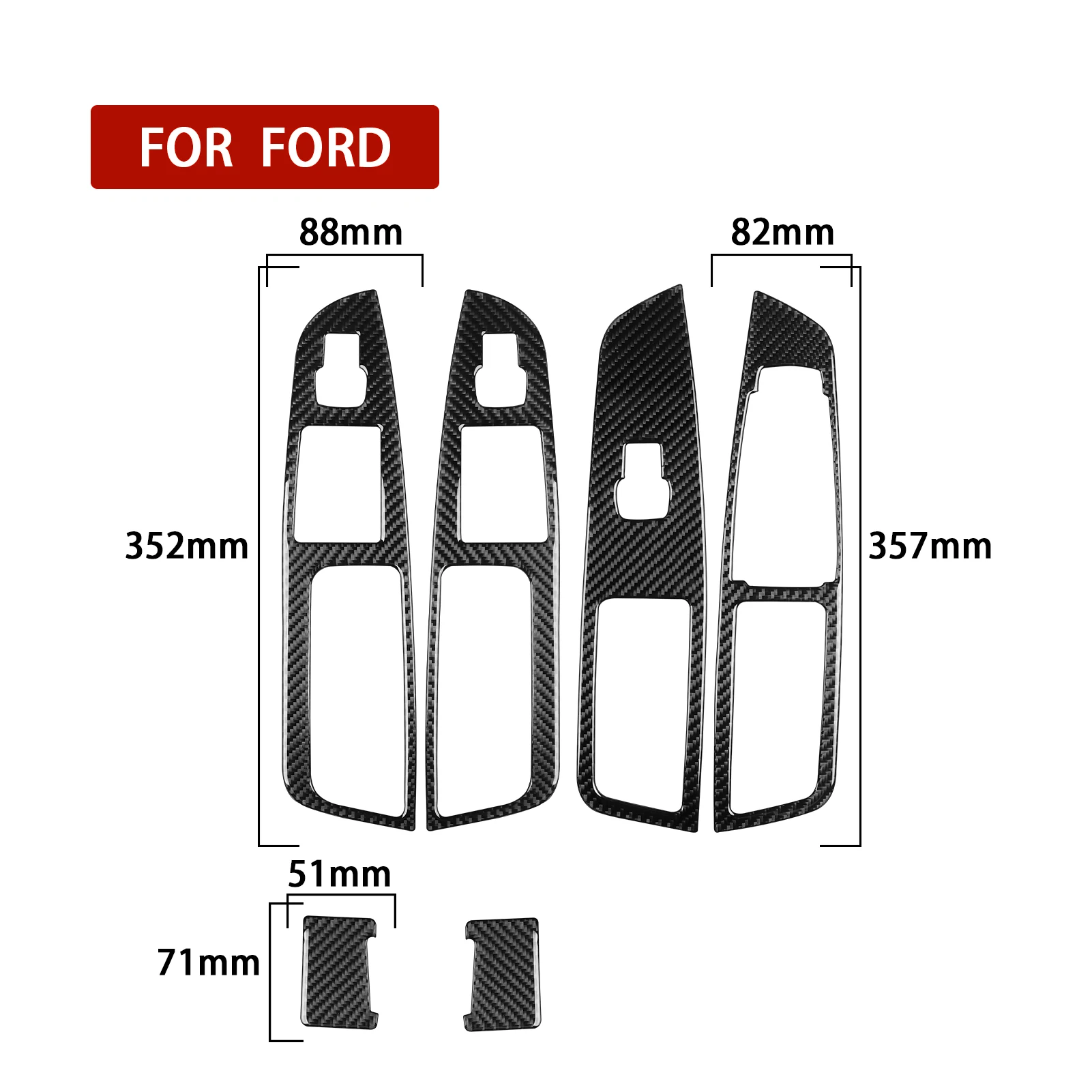 

Для Ford EDGE 2015 — 2017 автомобильные аксессуары из углеродного волокна, центральная консоль, дверь, внутреннее окно, подъемная панель управления, накладка, наклейка