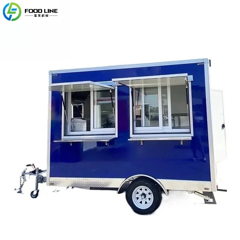ized Mobile Kitchen Food Van 2026 Enclosed Galvanized Steel Cargo Trailer Perfect for USA Australia Business Customized
