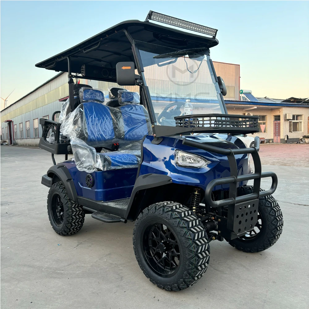 CE Certificate Solar Cheap Golf Carts 2/4/6 Seater Golf Buggy Electric Four Wheeler Club 72V Lithium Battery Golf Cart