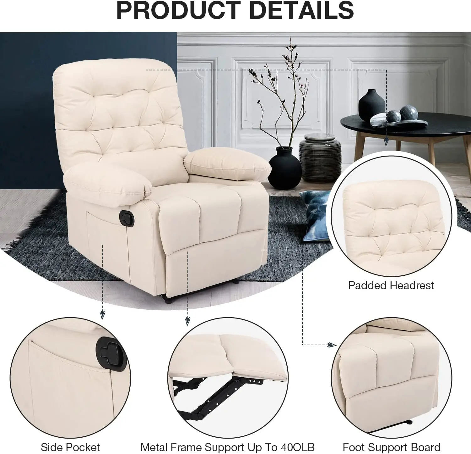 modern luxury high end home theatre reclining rest chair for wholesale