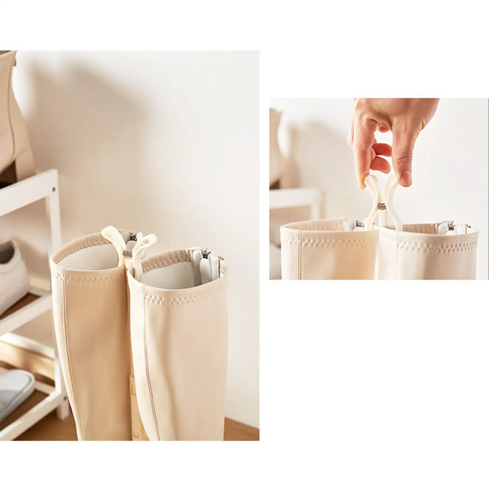 Boot Holder Support Adjustable Telescopic Clip Design Stand Boot Shaper Shoe Organizer for Women’s High Boots