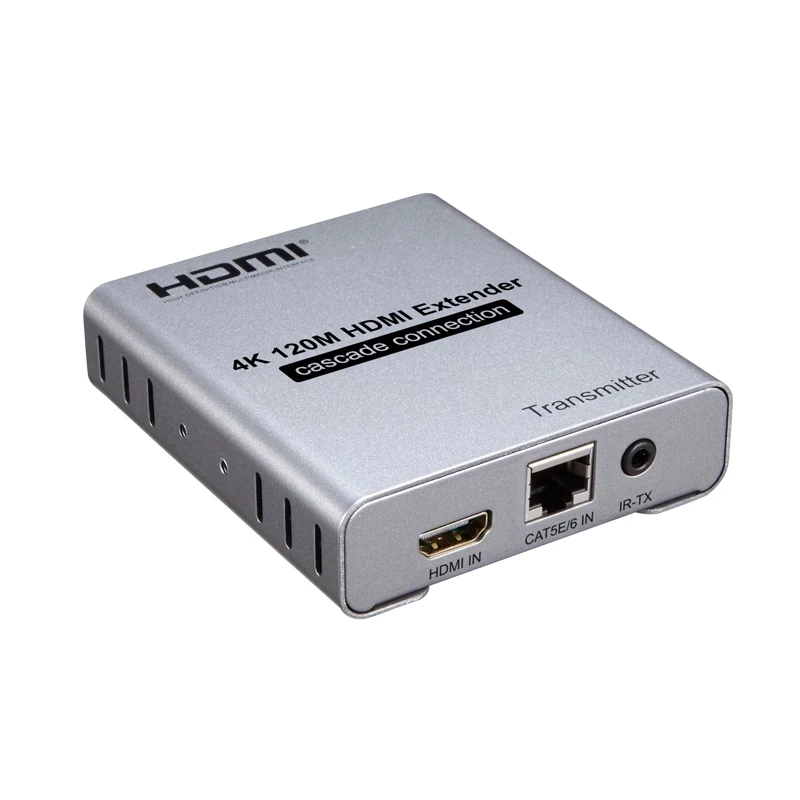 4K 120M HDMI Extender over Cat5e/6 RJ45 Ethernet Cable Support Cascade Connection HDMI Splitter Extension Video Audio Transmitte