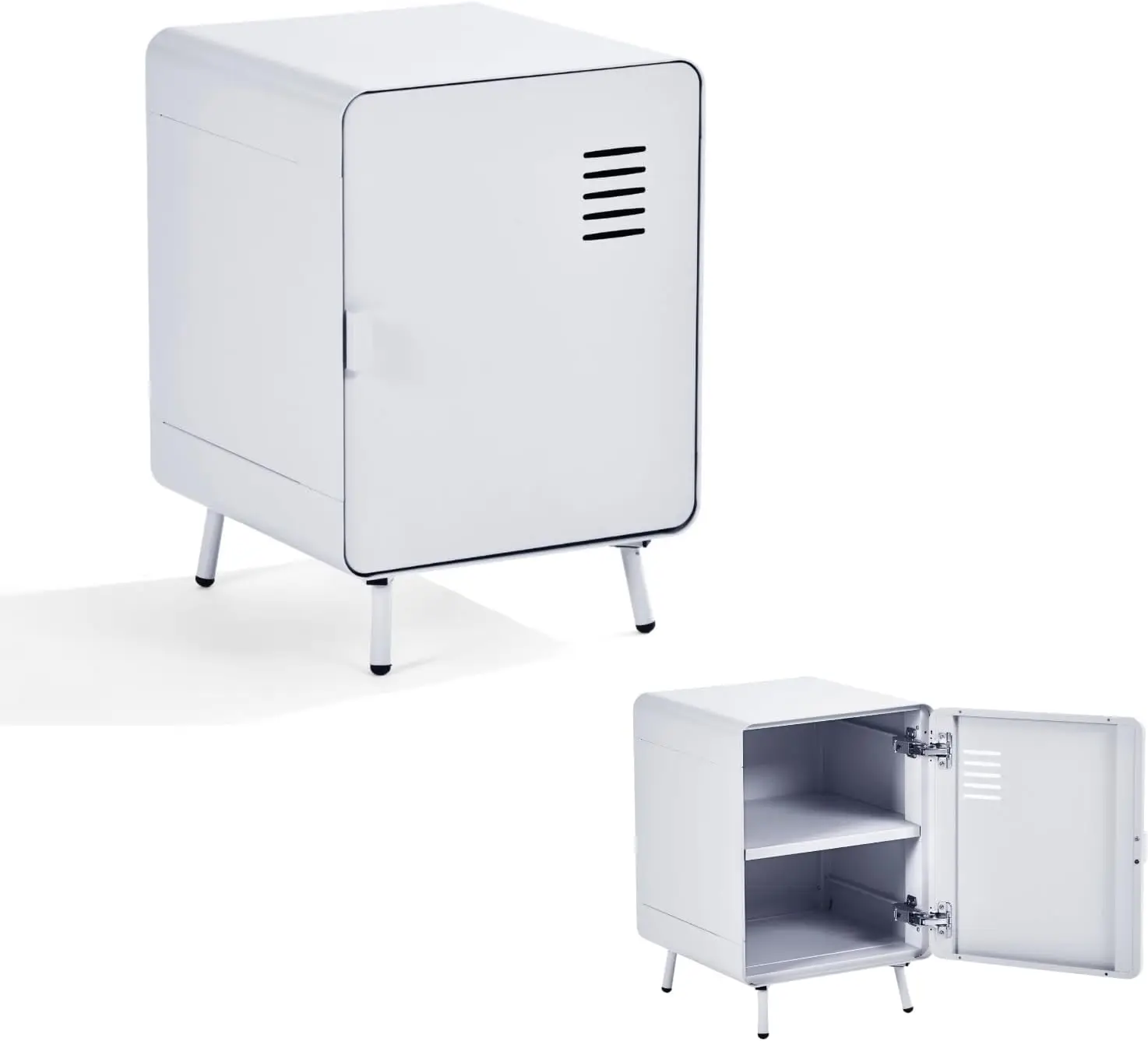 

Industrial Metal File Cabinet with Ventilated Door & Shelf, Compact Storage for Home Office, Printer Stand - Blue Haze