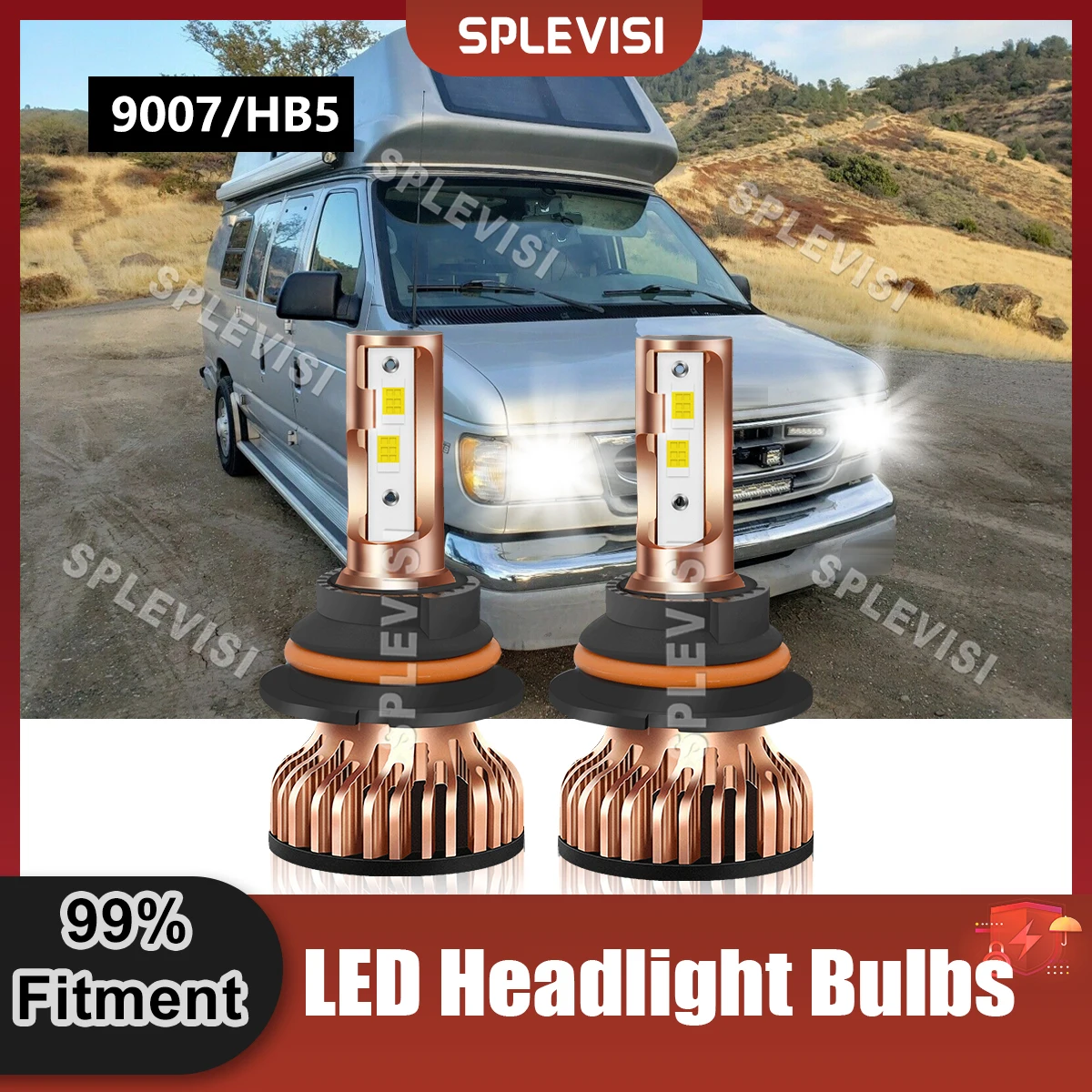 

12x CSP Chips LED Headlight Bulbs 9007/HB5 For Ford E-350 Econoline Club Wagon 1994 1995 1996 1997 1998 1999 2000 2001 2002