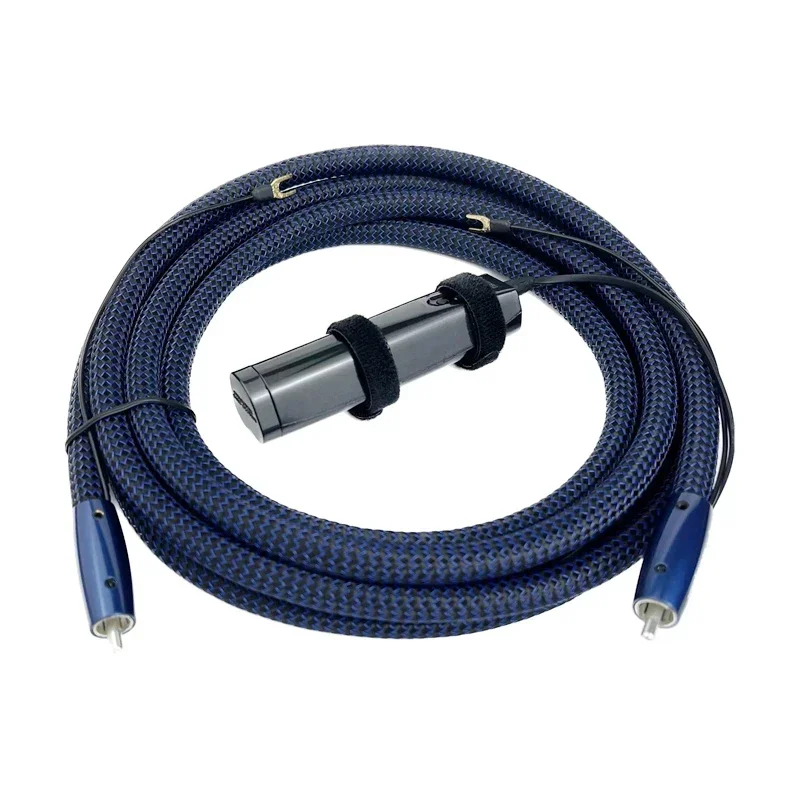 Audiophile Husky Subwoofer Cable RCA Plug 5% Silver HiFi Audio Digital Coaxial Line with Noise-Dissipation System