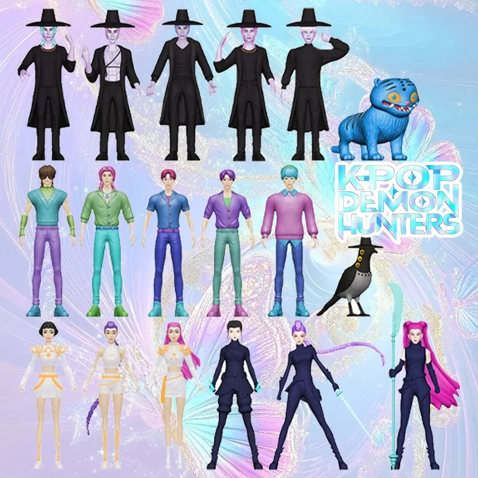 

2025 Kpop Demon Hunters Anime Action Figure Cute PVC Movable Joints Model Doll for Kids Birthday Decorations And Toy Gifts